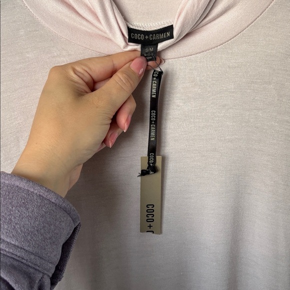 Coco + Carmen Blush Turtleneck Sweater - Picture 2 of 8